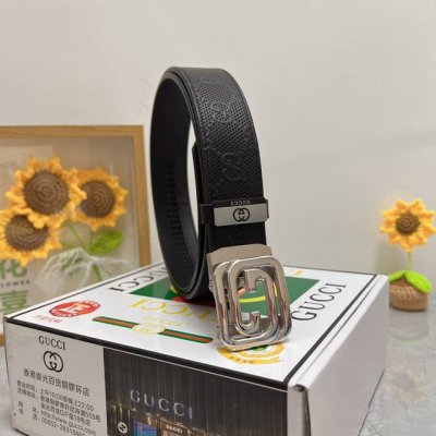 品名：古奇.Gu...Ci 自动带 材质：原单牛皮腰带 专柜原单品质、做工精细，时尚大牌，送人自用首选 包装： 请认准如图专柜包装赠送打孔器手提袋专柜礼盒宽度3