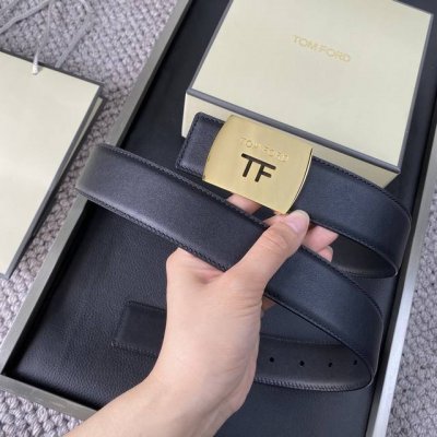 Tom Ford 汤姆福特。新品高端双面小牛皮，简约商务男士腰带，4.0Cm宽，双面使用，配原版包装