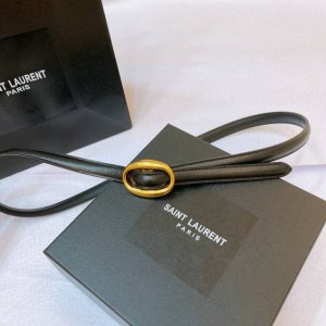 Saint Laurent 23圣罗兰女士腰带皮带 原厂精密电渡扣头，意大利原厂皮，宽1.5Cm，代购级。