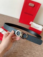 特 Ferragamo.菲拉格慕 全套新款包装 宽度3.5Cm 高级定制款男士皮带 双面进口牛皮 可双面使用 自行选择搭配 真材实料 很有质感 时尚经典不失风范