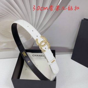 3.0Cm香奈儿腰带，双面头层牛皮，长度：.75.80.85.90.95.100.欧，满钻五金铜扣原版开模定制庆祝]