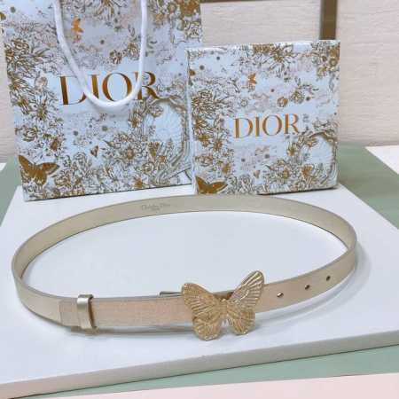 特P190 Dior 24早春 MéTamorphose 腰 20 毫米黑色光滑牛皮革 超級火蝴蝶搭扣系列 - 点击图像关闭