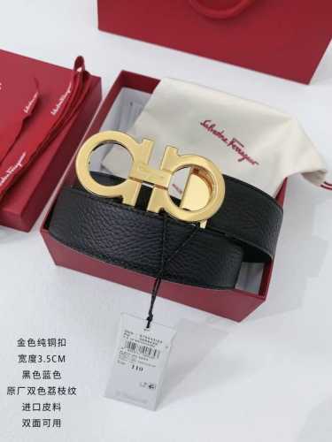 配全套包装礼盒 菲拉格慕 35Mm！海外代工厂出货，采用双面自然甩头层牛皮，风格现代，为日常造型增姿添彩，达到修身效果，区别一般市场货。高端大气