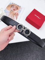 顶级原单复刻版 ，配送专柜全套礼盒包装进口原厂头层牛皮皮带 Ferragamo.菲拉格慕 支持nfc扫码 宽度3.5Cm 高级定制款男士腰带 双面进口牛皮 可双