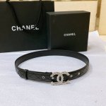 特 Chanel 23p Cc 水钻 麻花金 与银 Logo扣. 进口羊皮腰带 3.0Cm精品 精致 典雅