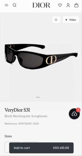 Dior 迪*奥新款太阳镜 高版本 Model Verydior S3F Size 61口15-130