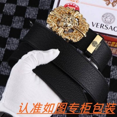 男士腰带：范思哲 原单 男士皮带：百分百头层牛皮，保证真皮。24K纯钢扣双面可用专柜同等质量， 送人自用首选 包装： 请认准如图专柜包装，赠送打孔器，银联发票，