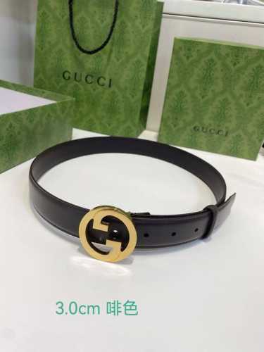 3.0Cm Gucci独家新款 双面进口牛皮 配经典铜扣 时尚潮流 永不过时的爆款 码数：80 85 90 95 100 105欧