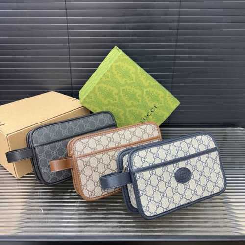 Gucci 古奇 Ophidia系列Gg 手拿包 男女通用手包 洗漱包 实物拍摄 配送礼盒 规格23 X 14 Cm。
