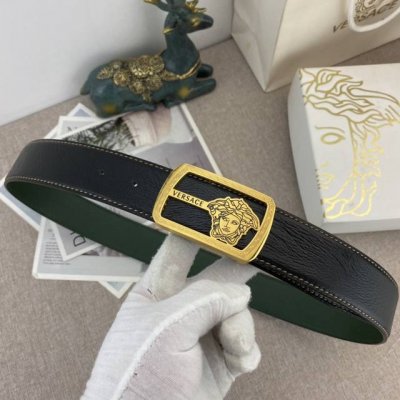 范思哲 特种皮腰带系列 ，原厂五金精品不锈钢扣，手感柔软舒适 宽3.8Cm。