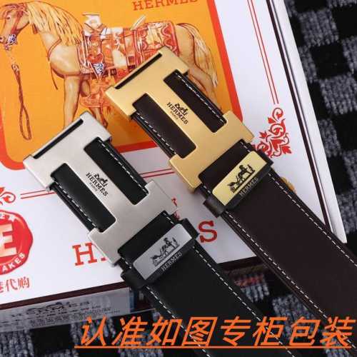 男士腰带：爱马仕 原单 男士皮带：百分百头层牛皮，保证真皮。24K纯钢扣双面可用专柜同等质量， 送人自用首选 包装： 请认准如图专柜包装，赠送打孔器，银联发票，