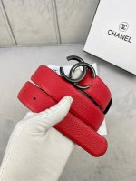 宽度3.0Cm Chanel 香奈儿 荔枝纹牛皮 金 银 枪 色金属钢扣