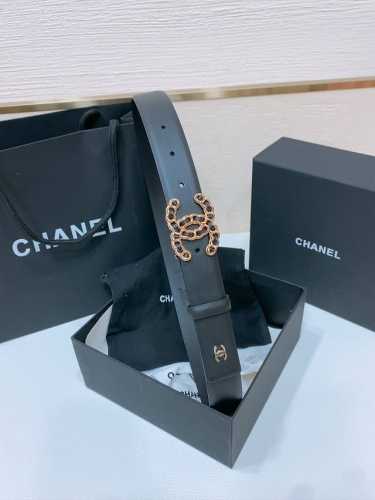 Chanel经典双C皮带腰带 新款Logo扣搭配进口羊皮带身，质感满分，简直身春日里的点睛之笔，皮带直径3.0Cm
