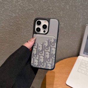 Dior迪奥卡包手机壳 荔枝纹磁吸壳磁吸卡包 型号：为了不出现报错型号，请打开本机查看手机设置显示的型号 Iphone15Pro Max 6.7 Iphone1