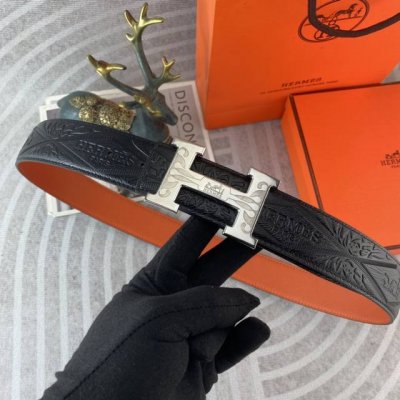 爱马仕 特种皮腰带系列 ，原厂五金精品不锈钢扣，手感柔软舒适 宽3.8Cm。