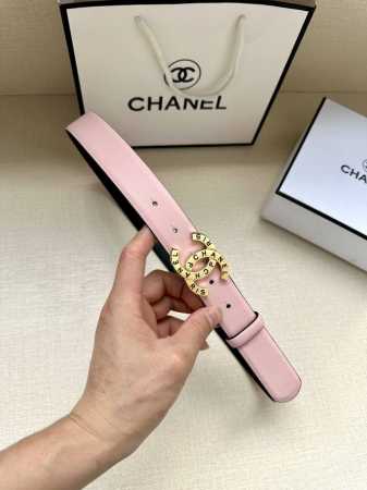 特 宽度3.0Cm Chanel 香奈儿两面原版碰纹牛皮搭配金 银色精品五金配件！ - 点击图像关闭