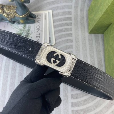 古奇 特种皮腰带系列 ，原厂五金精品不锈钢扣，手感柔软舒适 宽3.8Cm。
