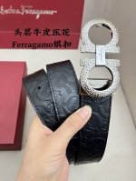 特 Ferragamo菲拉格慕男士专柜对版金属扣，头层牛皮双面外用腰带，商务通勤休闲场合均适合佩戴。3.5Cm