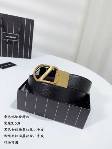 杰～尼亚 宽度3.5Cm 支持芯片防伪 。双面皮带，牛皮材质，配有钌金Gancini扣饰。风格现代，为日常造型增姿添彩。该皮带可调节，且能根据需要剪裁，达到修身