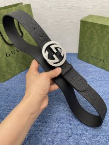 55090 Gucci 经典款进口原厂印花面 搭配原版皮底 精品钢扣 宽4.0 Cm 经典永不过时款 潮流大方 时尚百搭