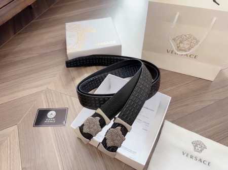 范思哲-纯牛皮 高档货 纹路清晰 手感超好 双面可用 炸街 宽度:3.4厘米 配套美国Simon-全套包装 正品一致的吊牌全套包装 配纸袋 礼品盒 亲们下单一定 - 点击图像关闭