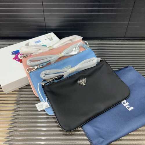 Prada 普拉达 Re-Nylon 再生尼龙 腋下包手提单肩包 迷你斜挎包 手拿包 经典百搭 实物拍摄 原厂原版面料 高端品质 配送防尘袋 24 X 14 C