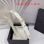 3.0Cm香奈儿腰带，双面头层牛皮，长度：.75.80.85.90.95.100.欧，满钻五金铜扣原版开模定制庆祝]