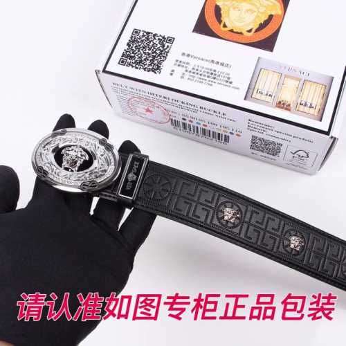 品名：范思哲.Ver Sace原单 型号：认准如图专柜包装，赠送打孔器 材料：百分百头层牛皮，保证真皮。美人头，24K钢扣，镶嵌满满美杜莎人头五金，纯手工工艺专