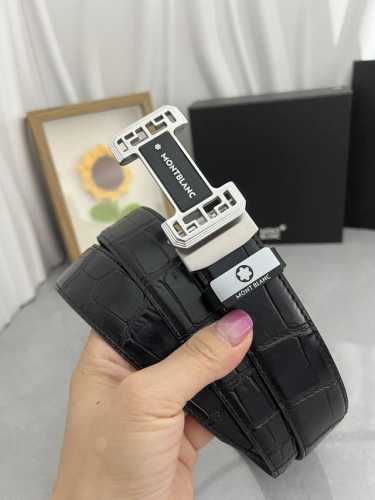 品名：万宝龙 Montblanc 自动带 材质：原单牛皮腰带 百分百头层牛皮腰带保证真皮，24K纯钢扣，专柜原单品质、做工精细，时尚大牌，送人自用首选 包装：