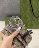 特 Gucci皮带 4.0印花进口防水面料，内衬原版猪皮纹底。配以经典互扣式花纹gg铜金属扣头，原单品质，专柜同款