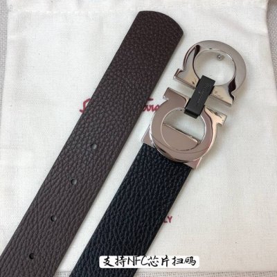特 Ferragamo.菲拉格慕 全套包装 支持Nfc扫码 宽度3.5Cm 高级定制款男士皮带 双面进口牛皮 可双面使用 自行选择搭配 真材实料 很有质感 时尚