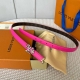 Lv S-Lock系列 寬度20Mm 驢家法國女士腰帶 全新風格定制帆布面料襯托細膩的進口小牛皮 皮帶末端有金色金屬花卉點綴 花卉側面視有logo鋼印標識 搭配