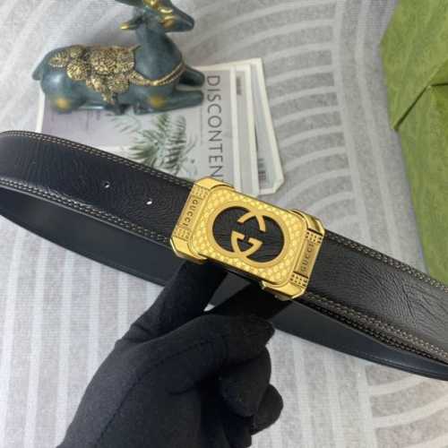 古奇 特种皮腰带系列 ，原厂五金精品不锈钢扣，手感柔软舒适 宽3.8Cm。
