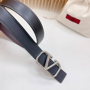 特 4.0Cm 华伦天奴官网新款，双面头层牛皮皮料，长度：85.90.95.100.105.110欧，精品铜五金扣带钢印原版开模定制庆祝]