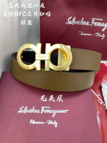 无夹层原厂皮 Ferragamo菲拉格慕 Nfc芯片扫码款 正品尺寸3.5Cm意大利原厂皮