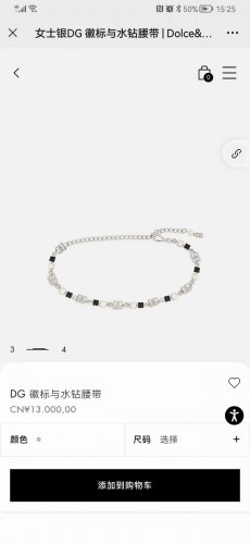 D&G 杜嘉 班纳Dg 徽标与水钻腰带精品，