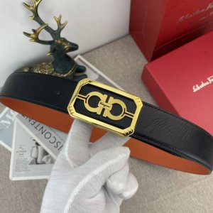 菲拉格慕 特种皮腰带系列 ，原厂五金精品不锈钢扣，手感柔软舒适 宽3.8Cm。