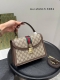 礼盒包装 Gucci Ss22 Ophidia系列 新款老花手提邮差 耐看 复古 不易过时 配原版乌木色～这个款复古韵味特别浓上身效果也超赞，主要以精致特别的五