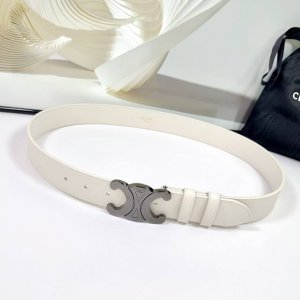 特 3.4Cm赛琳新款腰带，双面头层牛皮皮料，长度：75.80.85.90.95.100.欧， 铜 五金扣原版开模定制庆祝]