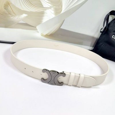 特 3.4Cm赛琳新款腰带，双面头层牛皮皮料，长度：75.80.85.90.95.100.欧， 铜 五金扣原版开模定制庆祝]