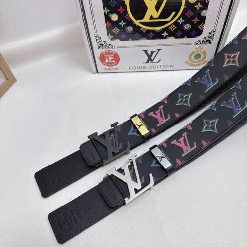 品名：Lv..路易..威登 材质：原单牛皮腰带 百分百头层牛皮腰带保证真皮，24K纯钢扣，专柜原单品质、做工精细，时尚大牌，送人自用首选 包装： 请认准如图专柜