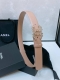 Chanel 24C 树脂水晶 Logo搭扣 黄铜金属 进口胎牛皮平纹带身 饰有Cc小Logo手感柔软 细腻 3.0Cm