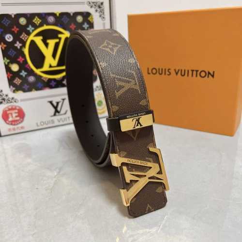 品名：Lv..路易..威登原单 材质：原单牛皮腰带 百分百头层牛皮腰带保证真皮，24K纯钢扣，专柜原单品质、做工精细，时尚大牌，送人自用首选 包装： 请认准如图