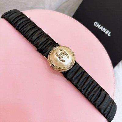Chanel Cc珍珠 树脂 黄铜Logo扣 小牛皮 银色金属 与 金色金属 3.0Cm精品 弹力十足 百搭 优雅 码数含扣S=65Cm总长 可用75、80、8