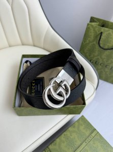 Gucci，原厂精密电渡扣头，意大利原厂皮，宽3.7Cm，代购级。