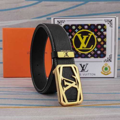 品名：LV..路易..威登原单 材质：原单牛皮腰带 百分百头层牛皮腰带保证真皮，24K纯钢扣，专柜原单品质、做工精细，时尚大牌，送人自用首选 包装： 请认准如图
