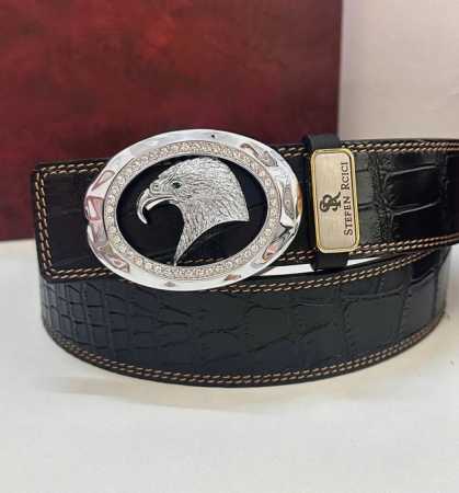 皮带: Stefen Rcici.史特芬.尼茨镶钻 腰带: 顶级原单复刻.私人订制高端特供版 等级: 进口原厂头层鳄鱼皮纹路-24K纯钢材质.镶钻石真空电镀工艺 - 点击图像关闭