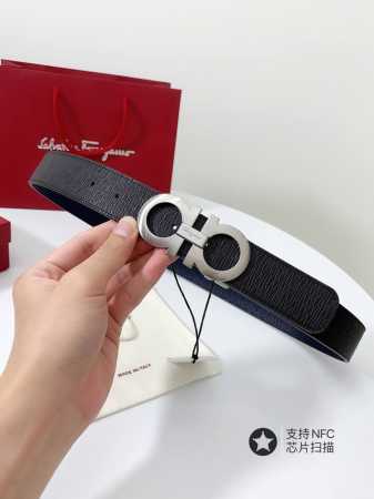 特 Ferragamo菲拉格慕 全套包装 3.5Cm高级定制款男士皮带 ，双面进口牛皮，自行选择搭配 真材实料 很有质感 时尚经典不失风范 可自行裁剪 - 点击图像关闭