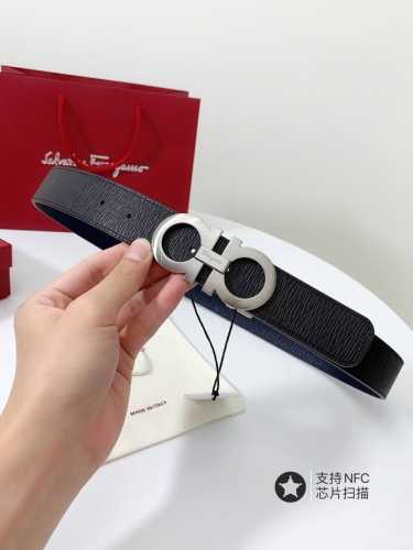 特 Ferragamo菲拉格慕 全套包装 3.5Cm高级定制款男士皮带 ，双面进口牛皮，自行选择搭配 真材实料 很有质感 时尚经典不失风范 可自行裁剪