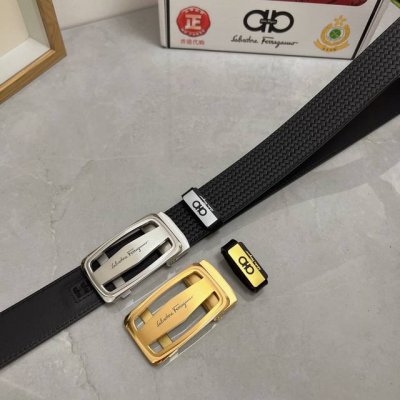 品名：菲拉格幕 自动带 材质：原单牛皮腰带 百分百头层牛皮腰带保证真皮，24K纯钢扣，专柜原单品质、做工精细，时尚大牌，送人自用首选 包装： 请认准如图专柜包装
